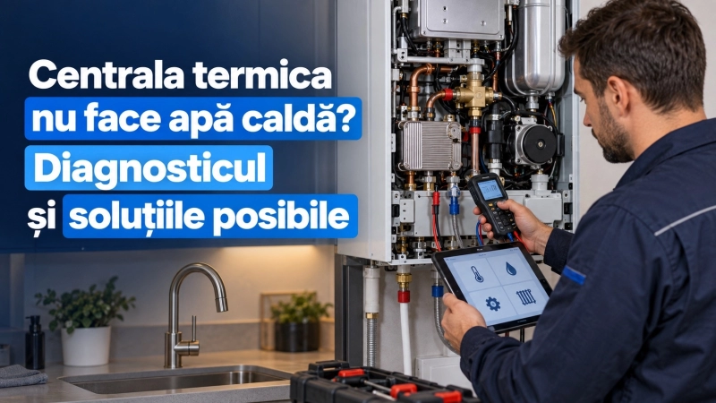 Centrala termica nu face apa calda? Cauze, diagnostic si solutii