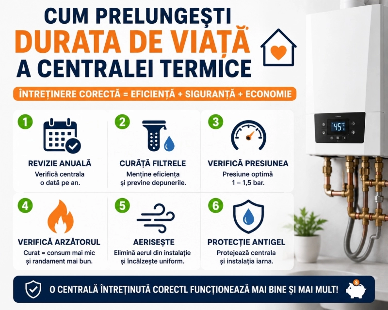 Cum prelungești durata de viață a centralei termice prin întreținere corectă