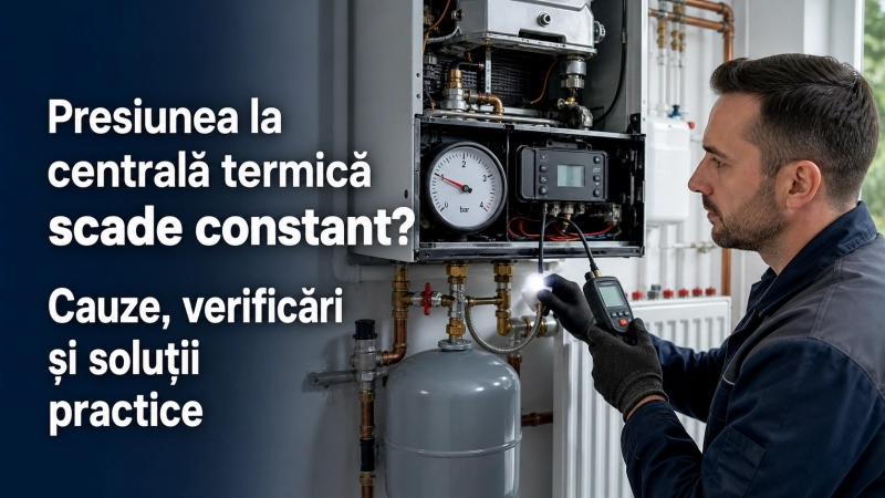 Presiunea la centrala termica scade constant? Cauze, verificari si solutii practice